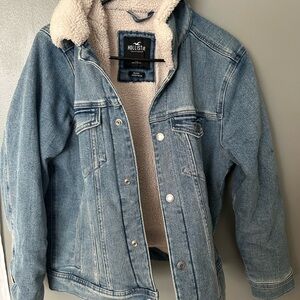 Hollister Denim Jacket with Sherpa Lining